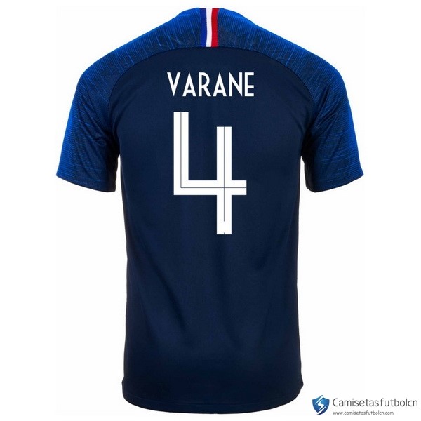 Camiseta Seleccion Francia Primera equipo Varane 2018 Azul